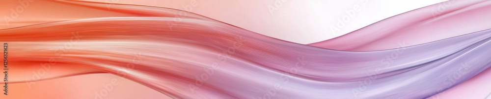 Poster abstract digital art piece that appears to be made up of different shades of pink and orange. the co