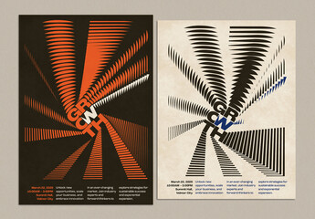 Stacked Text Retro Flyer Layout