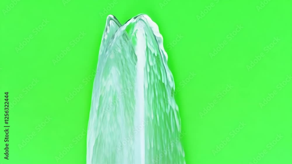Poster a collection of vertical streams converging at the top creating a fountainlike shape. green screen c