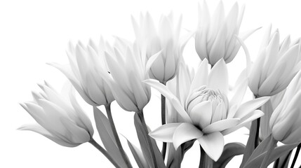 Obraz premium Sympathy card with tulip flowers. Condolence card. Empty place for a text. Illustration for cover, card, postcard, brochure, advertising or presentation.
