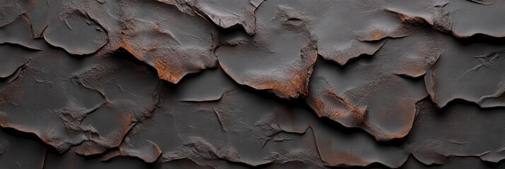 Corroded steel surface with deep rust texture