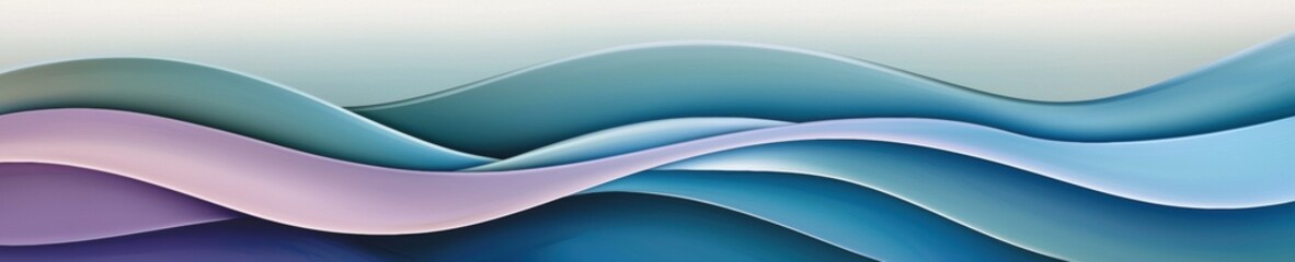 Obraz premium Abstract digital art piece with a wave-like design. the background is a gradient of light blue and light pink colors, creating a gradient effect.