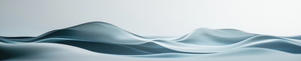 Fototapeta premium Abstract digital art piece that appears to be a 3d rendering of a wave-like structure. the wave is made up of multiple layers of different shades of blue, creating a smooth and fluid texture.