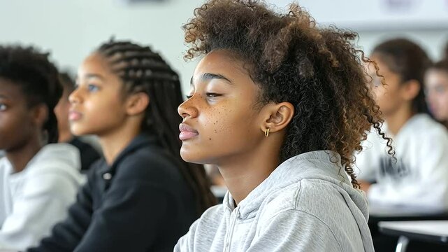 Diverse Students Engaged in Social Justice Learning Session