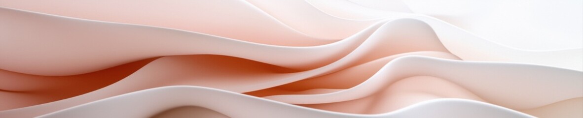 Abstract digital art piece that appears to be made up of multiple layers of different shades of pink and white. the layers are arranged in a wave-like pattern, creating a sense of movement and depth.