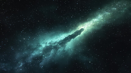 Stunning View of a Vibrant Galaxy With Stars Scattered Across the Vast Cosmos in a Mesmerizing Display of Colors