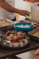 Colorful Salad Spread at a Gathering