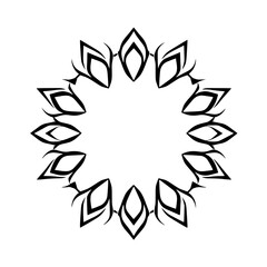 Circular Mandala in Black and White