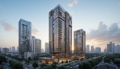 Obraz premium skyscrapers in hong kong