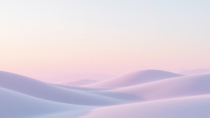 Serene Desert Landscape with Soft Pastel Tones at Twilight