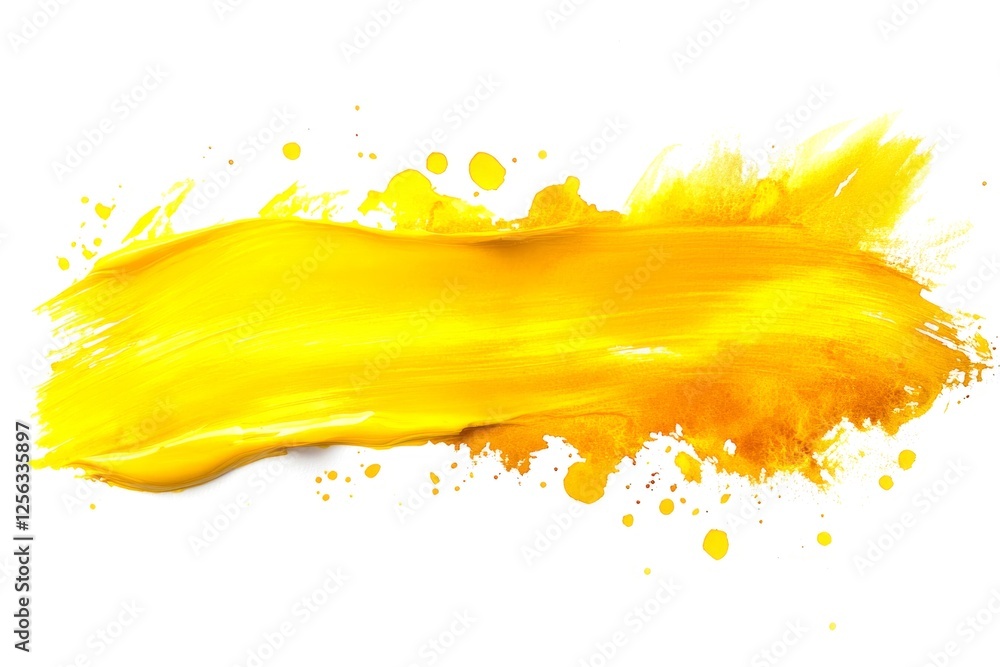 Aufkleber yellow watercolor splash creating an artistic and vibrant background, perfect for adding a touch of 