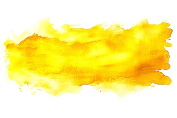 Vibrant yellow watercolor brushstroke creating a dynamic and textured background, perfect for adding a pop of color