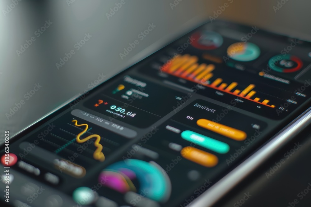 Aufkleber smartphone displaying cryptocurrency wallet and analytics for financial insights