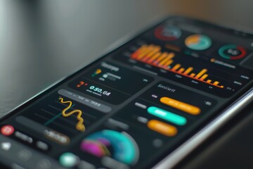 Smartphone Displaying Cryptocurrency Wallet and Analytics for Financial Insights