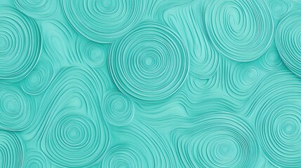 Obraz premium Turquoise concentric circles generating sleek, geometric pattern with dynamic visual flow, representing contemporary design aesthetic and clean minimalism