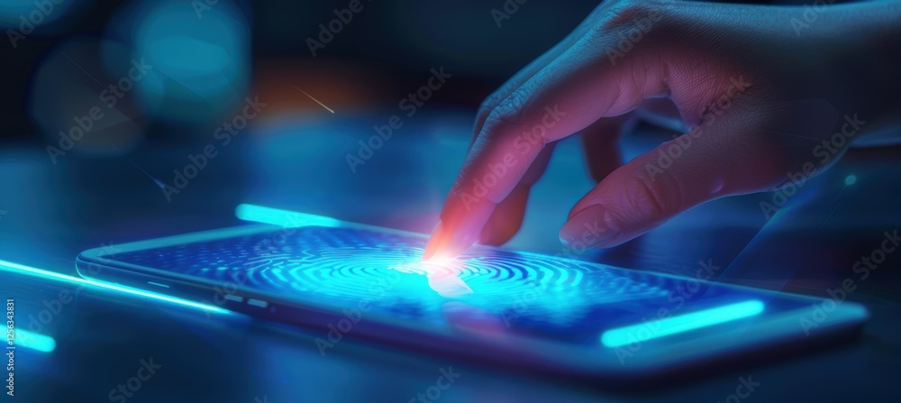 Aufkleber secure mobile payment with fingerprint technology for modern transactions