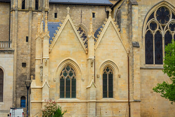Basilica of Saint Severinus (Basilique Saint-Seurin de Bordeaux) is a church built dawn of XI century. Basilica has the shape of a robust Romanesque church in the basilical form. Bordeaux, France.