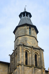 Obraz premium Basilica of Saint Severinus (Basilique Saint-Seurin de Bordeaux) is a church built dawn of XI century. Basilica has the shape of a robust Romanesque church in the basilical form. Bordeaux, France.