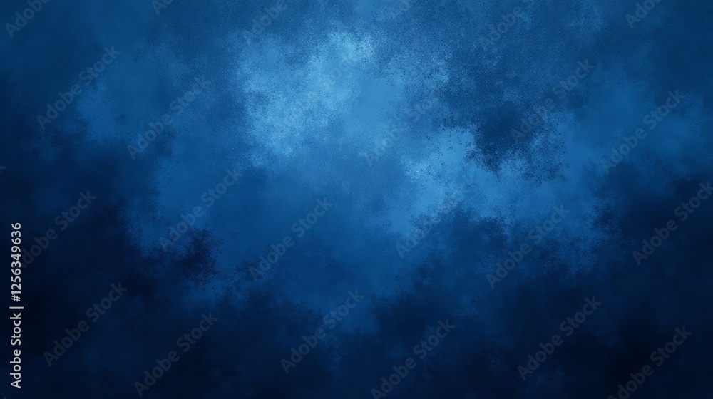 Poster dark blue abstract background with cloudy texture for design projects