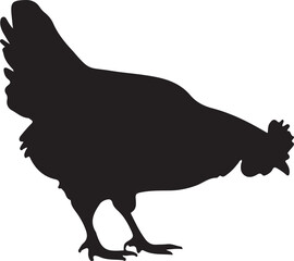 silhouette of a chicken
