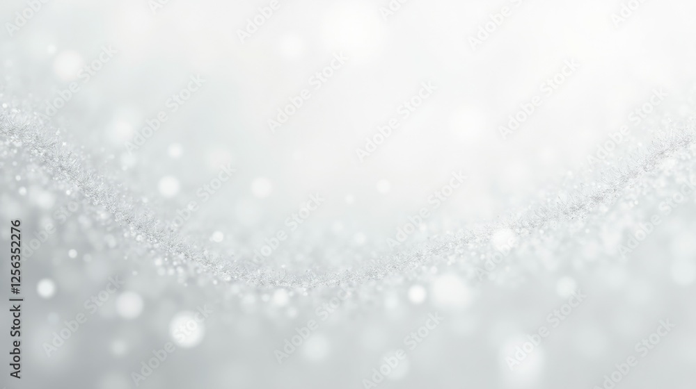 Poster soft glowing bokeh background with gentle silver sparkles and light