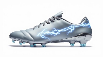 Electrified Lightning Bolt Soccer Cleat Design