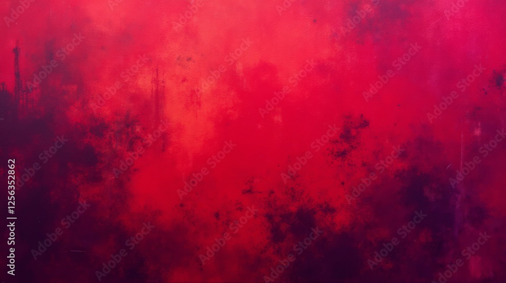 Poster abstract red texture with dark spots and gradients for design use