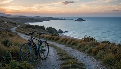 Fototapeta premium bicycle on the beach