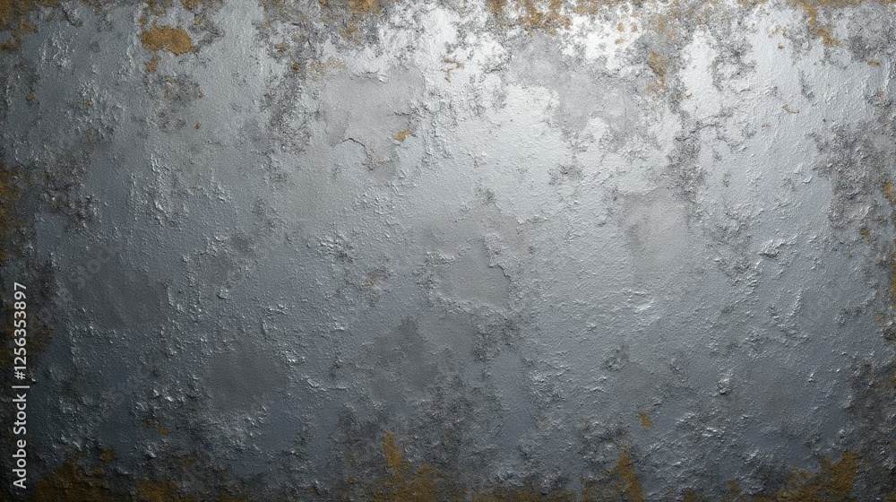 Aufkleber textured metallic surface with abstract silver and gold patterns
