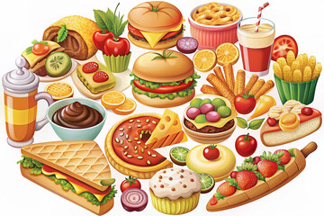 Fast Food Snacks Desserts Drinks