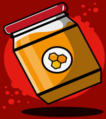 Illustration of jar of honey