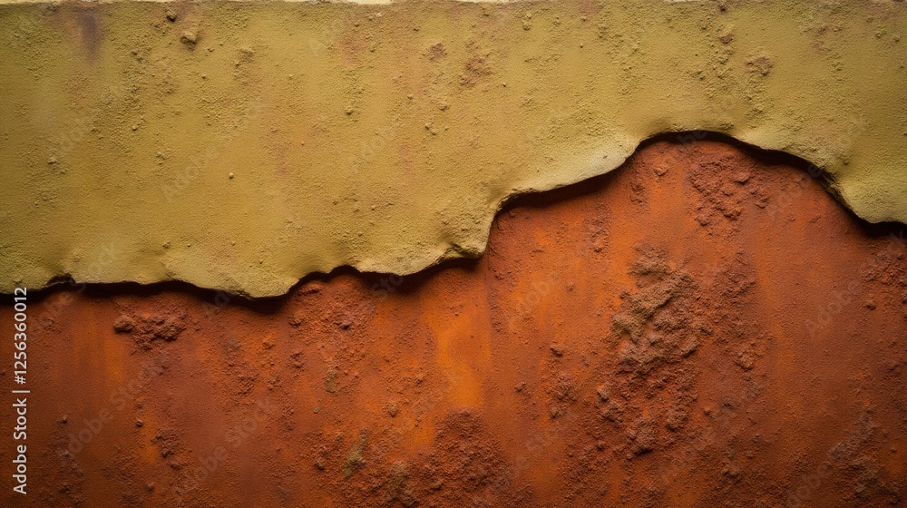 Poster abstract image of rusty metal surface with texture and color variation