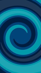 Abstract Swirl Pattern with Blue Tones in a Dynamic Circular Design. Illustration