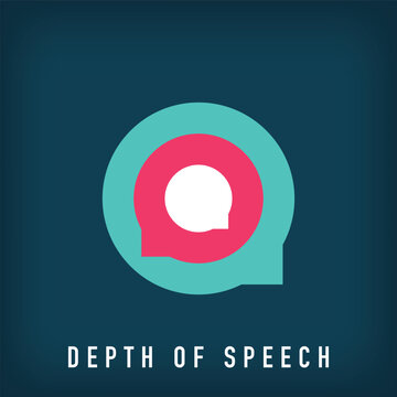 Modern speech depth logo design. Creative mass speech and dialogue design, corporate identity. vector