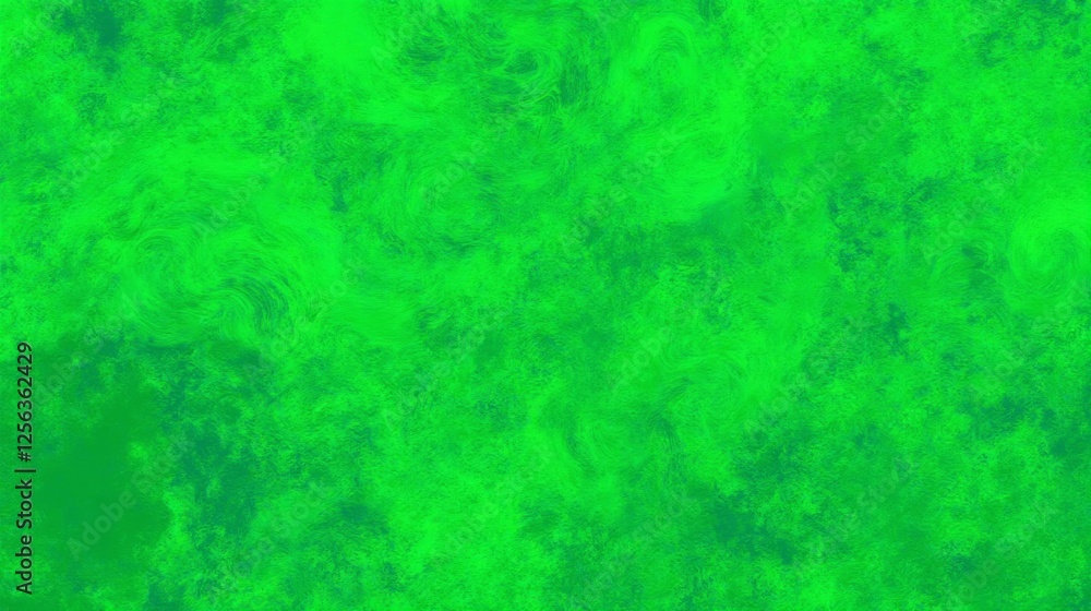 Poster abstract green background with swirling texture and depth effect