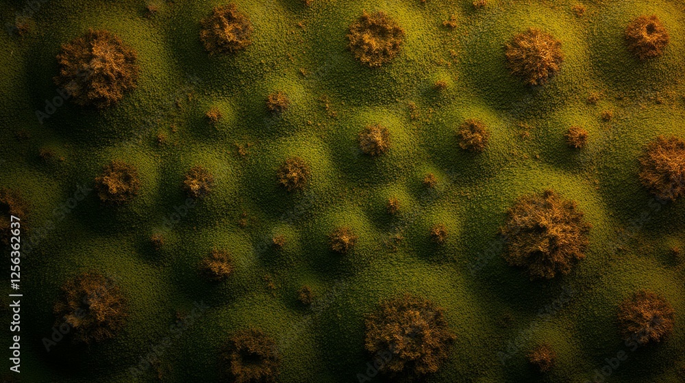Poster close-up of textured surface with patterns and details in green shade