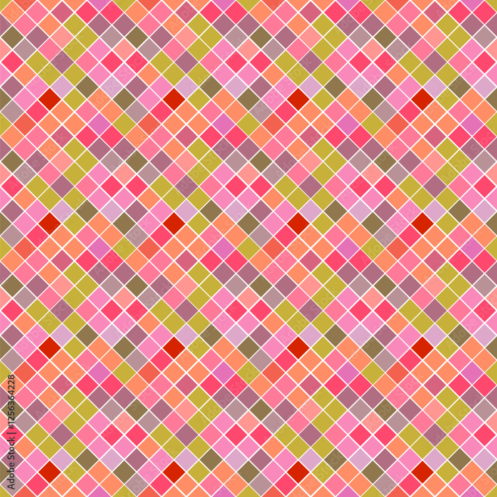 Aufkleber geometrical abstract seamless square pattern background design