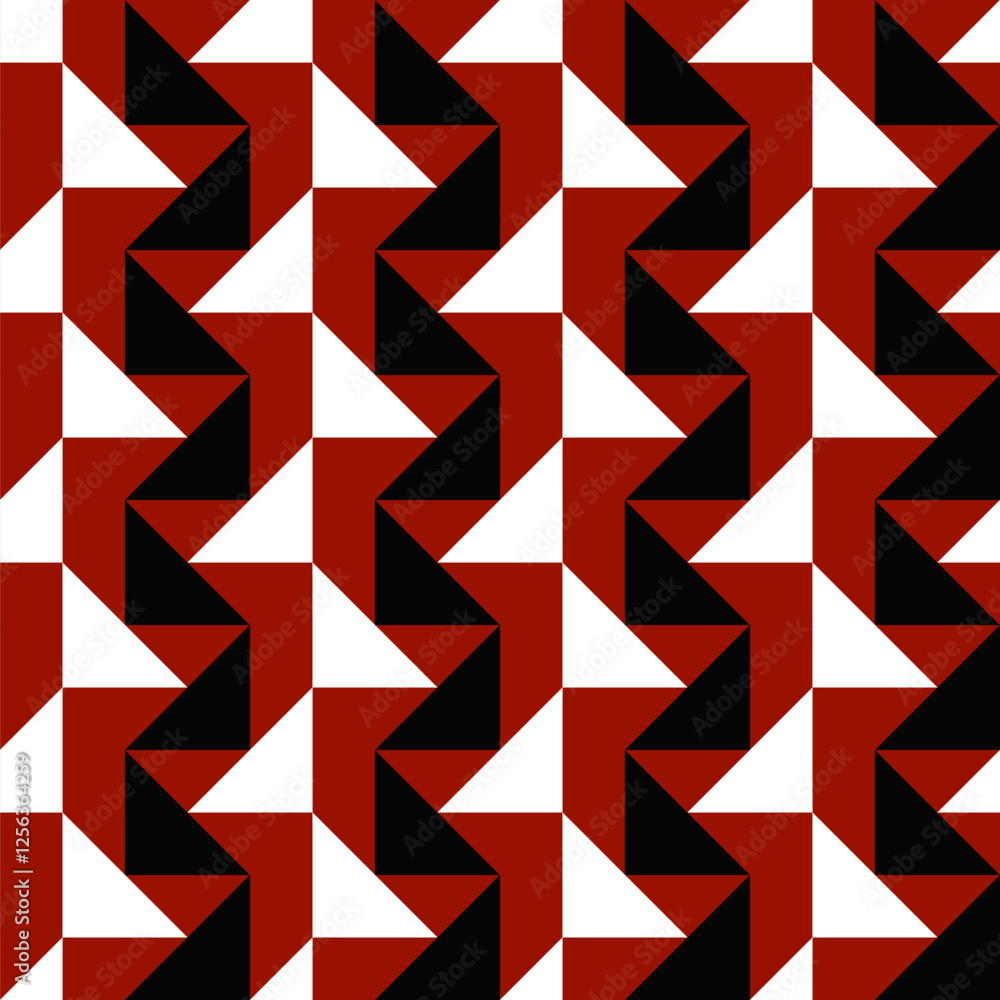 Poster seamless abstract threetone mosaic pattern background design