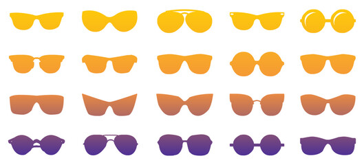 Sunglasses icon collection