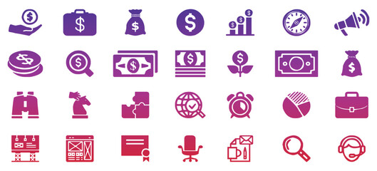 Business and finance icon collection