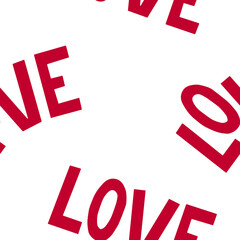 Seamless pattern of illustrations of the word 