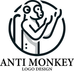 Anti Monkey Vector Logo Design