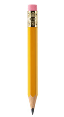 Classic Yellow Pencil, an Essential School and Office Tool for Drawing and Writing, Isolated on a Transparent Background