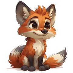 Cartoon-style jackal sticker with a fun and approachable feel.