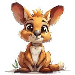 High-Quality Kangaroo – Cute Cartoon Style for Fun Creations