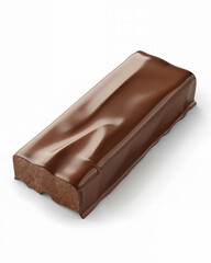Unwrapped chocolate candy bar lying on a surface ready to be enjoyed