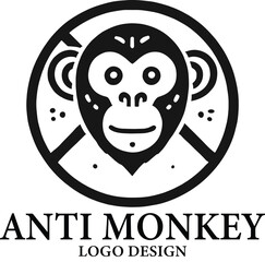 Anti Monkey Vector Logo Design
