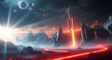 The end of the world in the style of science fiction, temple of destruction