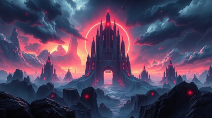 The end of the world in the style of science fiction, temple of destruction