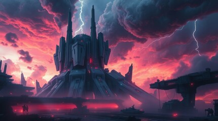 The end of the world in the style of science fiction, temple of destruction